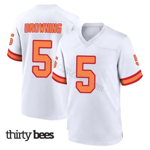 Jake Browning ＃5 Tampa Bay Buccaneers Youth Game White '76 Jersey