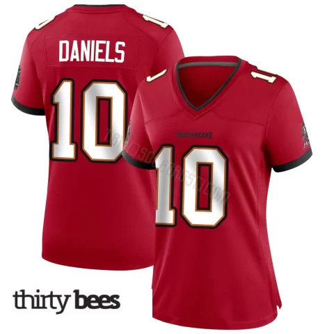 Jalon Daniels ＃10 Tampa Bay Buccaneers Women's Game Red Team Color Jersey