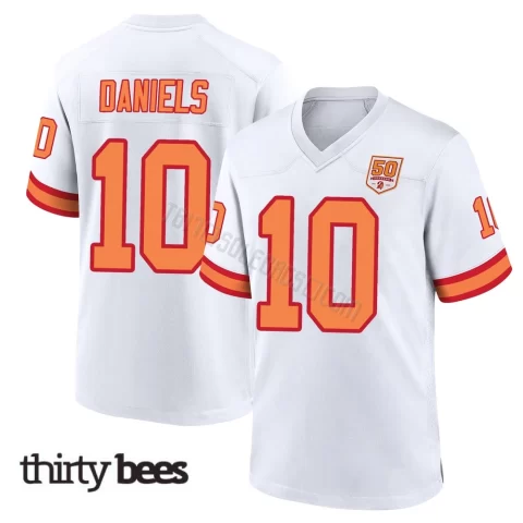 Jalon Daniels ＃10 Tampa Bay Buccaneers Youth Game White '76 50th Season Jersey