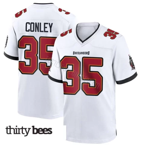 Ja'Qurious Conley ＃35 Tampa Bay Buccaneers Men's Game White Jersey