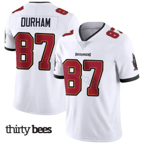 Payne Durham ＃87 Tampa Bay Buccaneers Men's Limited White Vapor Untouchable Jersey