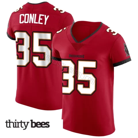 Ja'Qurious Conley ＃35 Tampa Bay Buccaneers Men's Elite Red Vapor Jersey