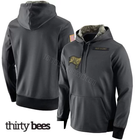 Tampa Bay Buccaneers Men's Anthracite Salute to Service Player Performance Hoodie