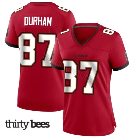 Payne Durham ＃87 Tampa Bay Buccaneers Women's Game Red Team Color Jersey