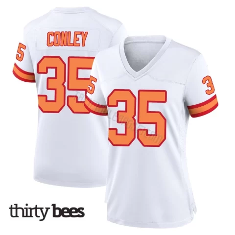 Ja'Qurious Conley ＃35 Tampa Bay Buccaneers Women's Game White '76 Jersey