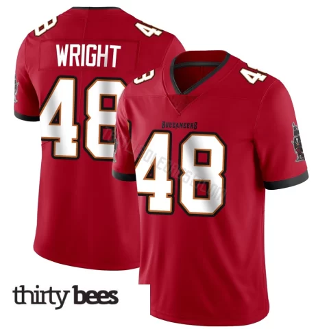 Javin Wright ＃48 Tampa Bay Buccaneers Men's Limited Red Team Color Vapor Untouchable Jersey