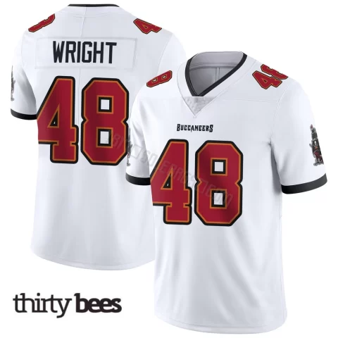 Javin Wright ＃48 Tampa Bay Buccaneers Youth Limited White Vapor Untouchable Jersey