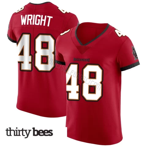 Javin Wright ＃48 Tampa Bay Buccaneers Men's Elite Red Vapor Jersey