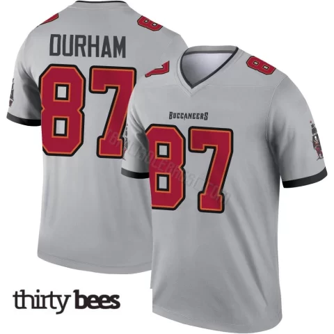 Payne Durham ＃87 Tampa Bay Buccaneers Men's Legend Gray Inverted Jersey