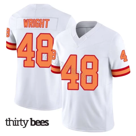 Javin Wright ＃48 Tampa Bay Buccaneers Youth Limited White '76 Vapor F.U.S.E. Jersey