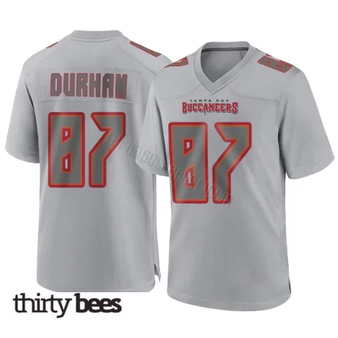 Payne Durham ＃87 Tampa Bay Buccaneers Youth Game Gray Atmosphere Fashion Jersey