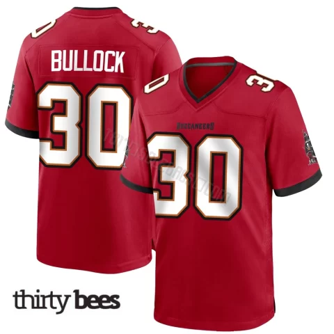 John Bullock ＃30 Tampa Bay Buccaneers Youth Game Red Team Color Jersey