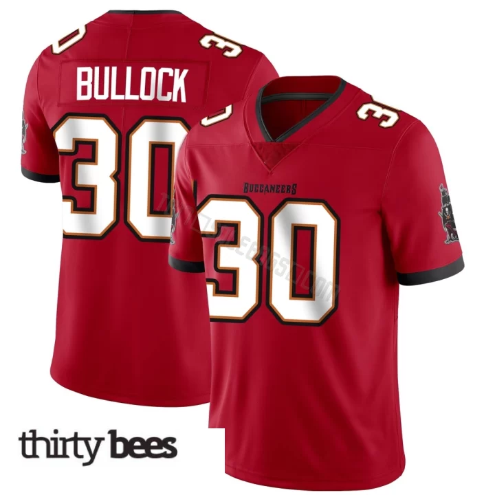 John Bullock ＃30 Tampa Bay Buccaneers Men's Limited Red Team Color Vapor Untouchable Jersey
