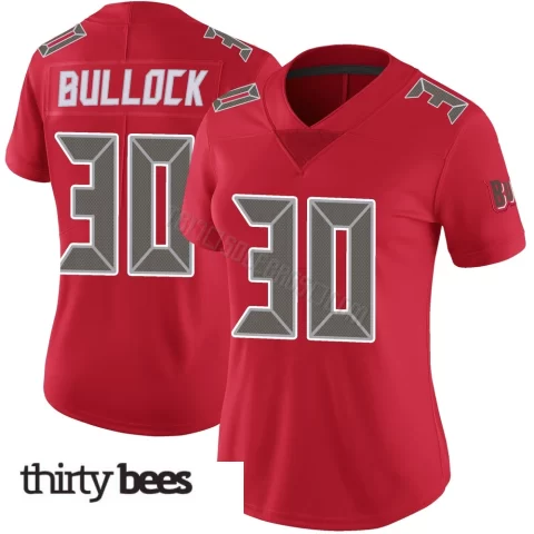 John Bullock ＃30 Tampa Bay Buccaneers Women's Limited Red Color Rush Jersey