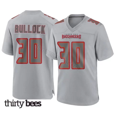 John Bullock ＃30 Tampa Bay Buccaneers Youth Game Gray Atmosphere Fashion Jersey