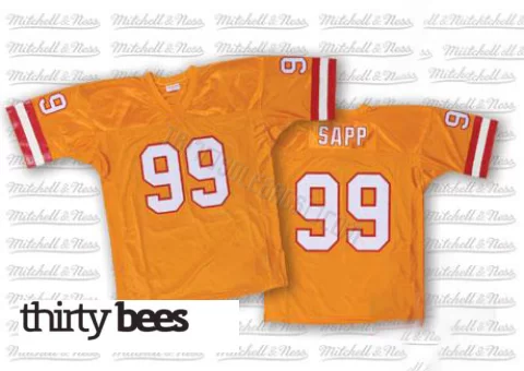 Warren Sapp ＃99 Tampa Bay Buccaneers Men's Authentic Orange 1996 Glaze Throwback Jersey