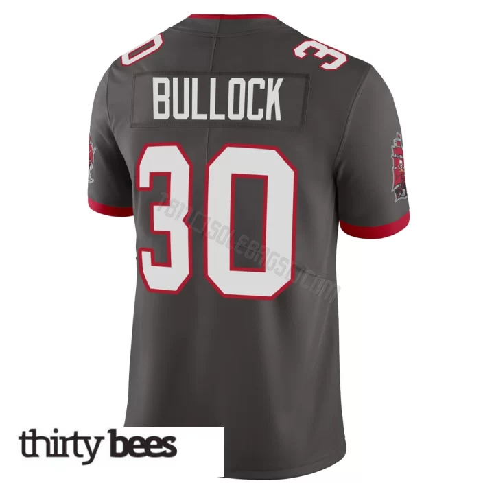 John Bullock ＃30 Tampa Bay Buccaneers Men's Limited Pewter Alternate Vapor Jersey