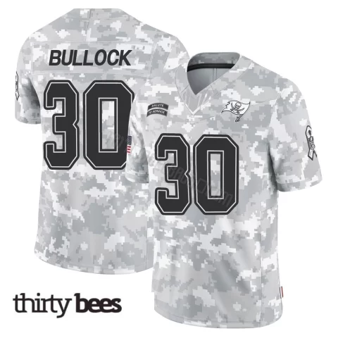 John Bullock ＃30 Tampa Bay Buccaneers Men's Limited Arctic Camo 2024 Salute to Service Jersey