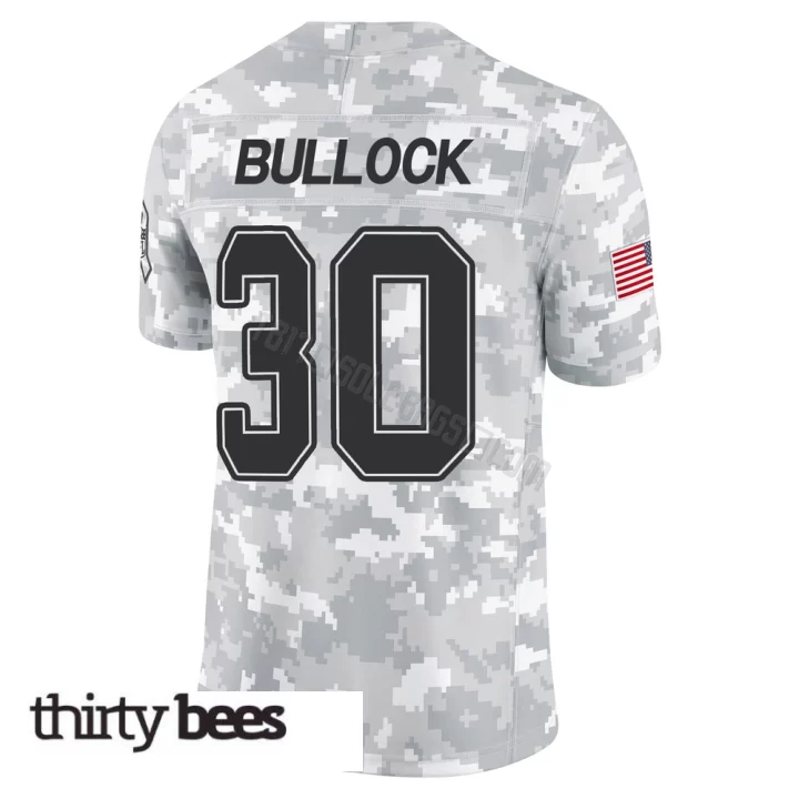 John Bullock ＃30 Tampa Bay Buccaneers Men's Limited Arctic Camo 2024 Salute to Service Jersey