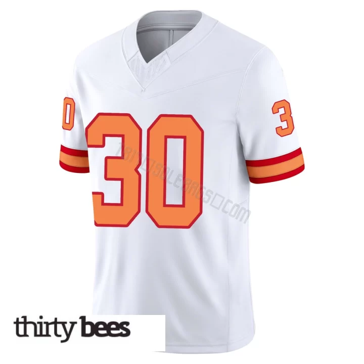 John Bullock ＃30 Tampa Bay Buccaneers Men's Limited White '76 Vapor F.U.S.E. Jersey