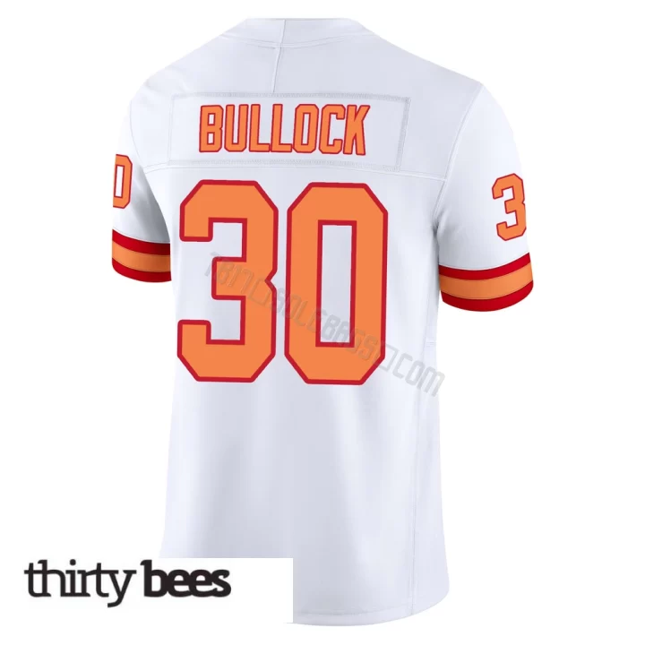 John Bullock ＃30 Tampa Bay Buccaneers Men's Limited White '76 Vapor F.U.S.E. Jersey