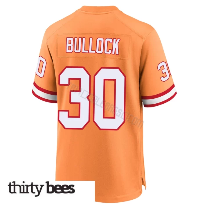 John Bullock ＃30 Tampa Bay Buccaneers Youth Game Cream sicle 50th Season Jersey