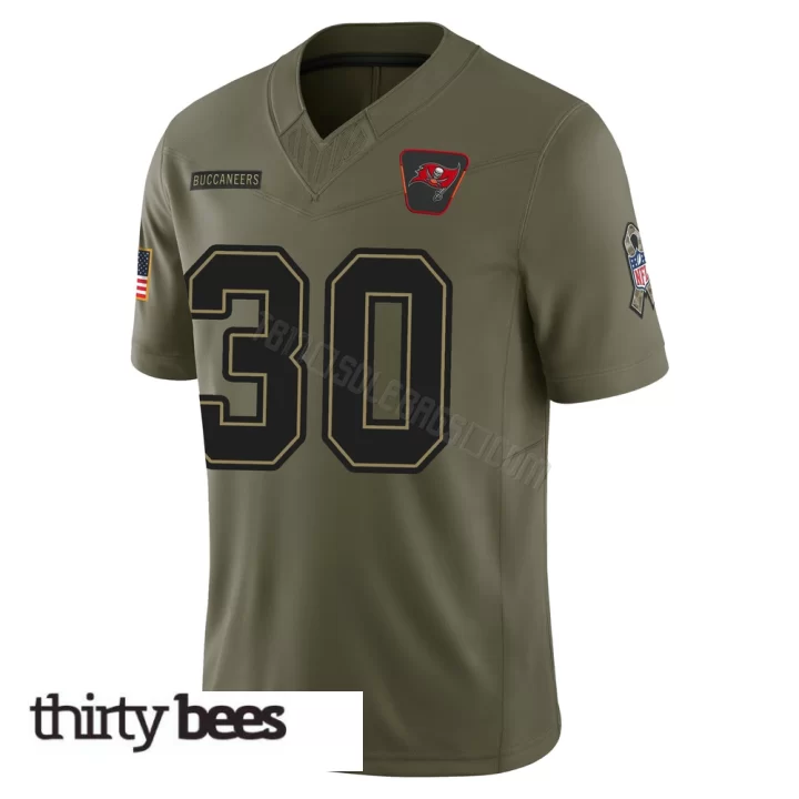 John Bullock ＃30 Tampa Bay Buccaneers Youth Limited Olive 2025 Salute to Service Jersey