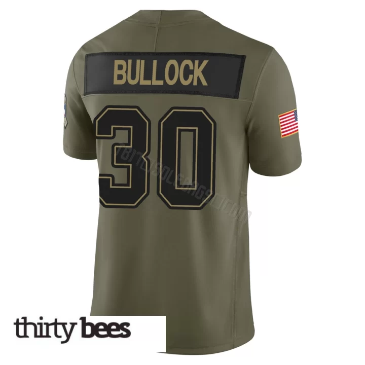 John Bullock ＃30 Tampa Bay Buccaneers Youth Limited Olive 2025 Salute to Service Jersey