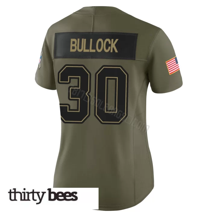 John Bullock ＃30 Tampa Bay Buccaneers Women's Limited Olive 2025 Salute to Service Jersey