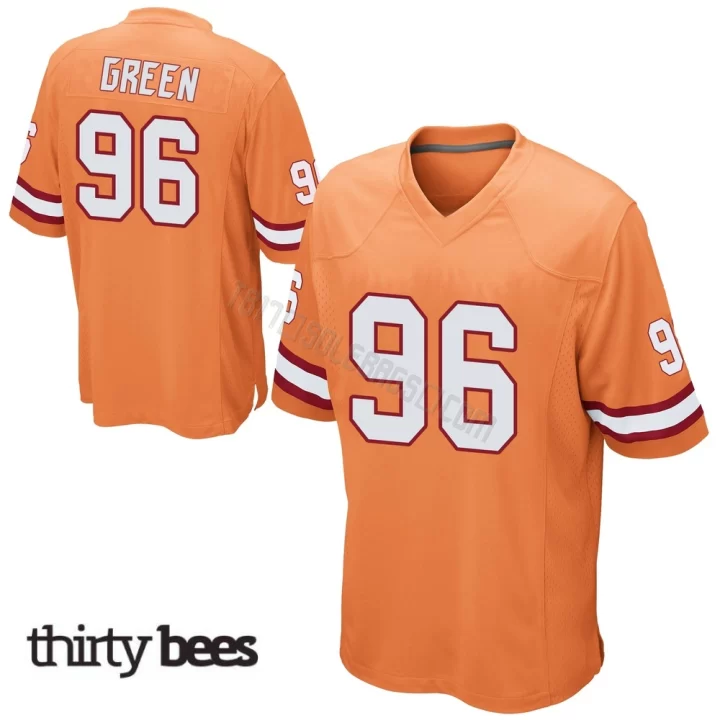 Josiah Green ＃96 Tampa Bay Buccaneers Men's Game Orange Alternate Jersey