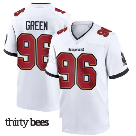Josiah Green ＃96 Tampa Bay Buccaneers Youth Game White Jersey