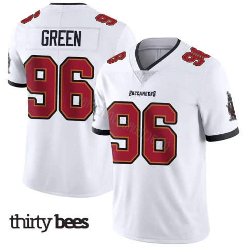 Josiah Green ＃96 Tampa Bay Buccaneers Youth Limited White Vapor Untouchable Jersey