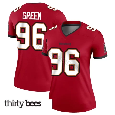 Josiah Green ＃96 Tampa Bay Buccaneers Women's Legend Red Jersey