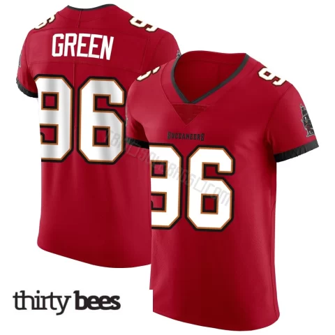 Josiah Green ＃96 Tampa Bay Buccaneers Men's Elite Red Vapor Jersey