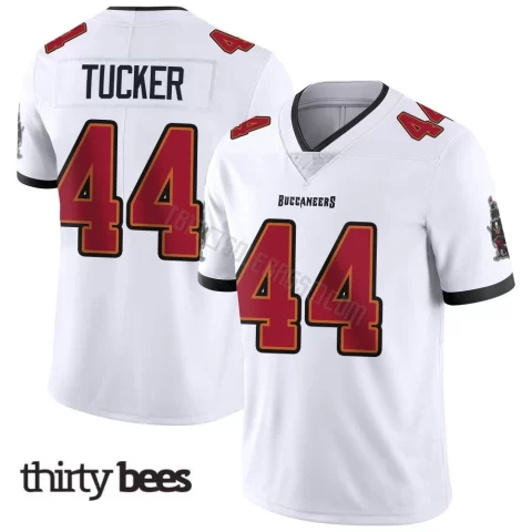 Sean Tucker ＃44 Tampa Bay Buccaneers Men's Limited White Vapor Untouchable Jersey