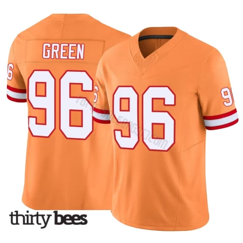 Josiah Green ＃96 Tampa Bay Buccaneers Men's Limited Orange Vapor F.U.S.E. Jersey