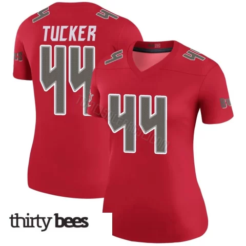 Sean Tucker ＃44 Tampa Bay Buccaneers Women's Legend Red Color Rush Jersey