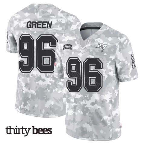 Josiah Green ＃96 Tampa Bay Buccaneers Youth Limited Arctic Camo 2024 Salute to Service Jersey