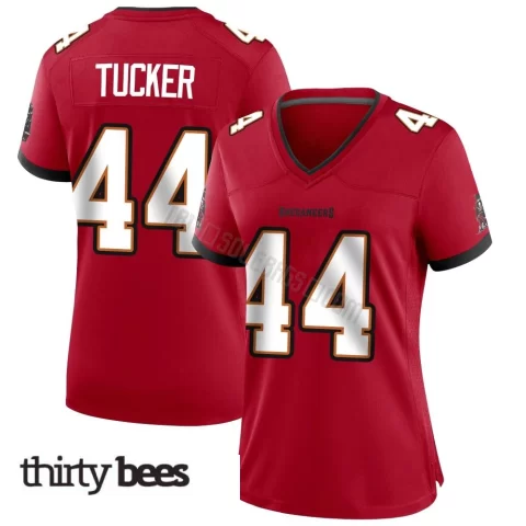 Sean Tucker ＃44 Tampa Bay Buccaneers Women's Game Red Team Color Jersey