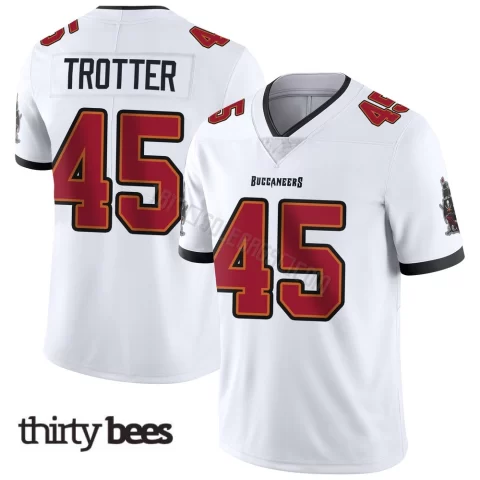 Josiah Trotter ＃45 Tampa Bay Buccaneers Men's Limited White Vapor Untouchable Jersey