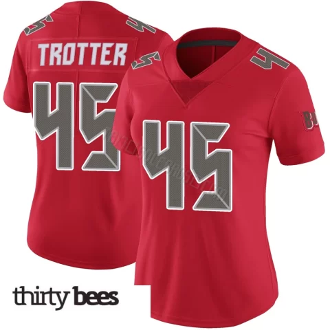 Josiah Trotter ＃45 Tampa Bay Buccaneers Women's Limited Red Color Rush Jersey