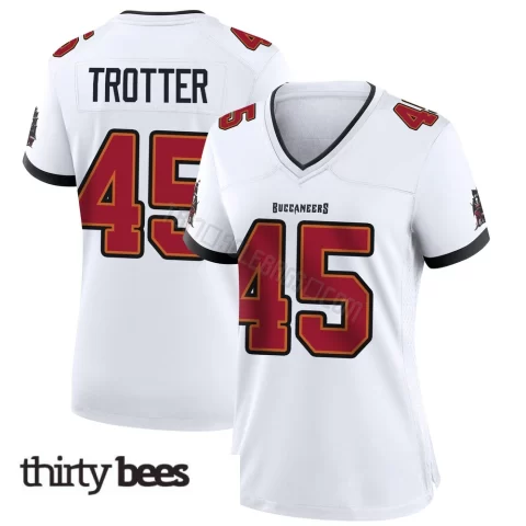 Josiah Trotter ＃45 Tampa Bay Buccaneers Women's Game White Jersey