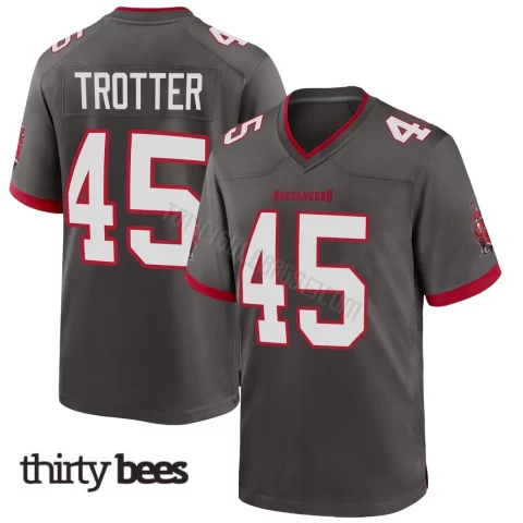 Josiah Trotter ＃45 Tampa Bay Buccaneers Men's Game Pewter Alternate Jersey