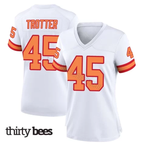Josiah Trotter ＃45 Tampa Bay Buccaneers Women's Game White '76 Jersey