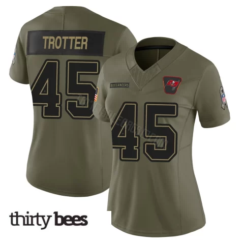 Josiah Trotter ＃45 Tampa Bay Buccaneers Women's Limited Olive 2025 Salute to Service Jersey