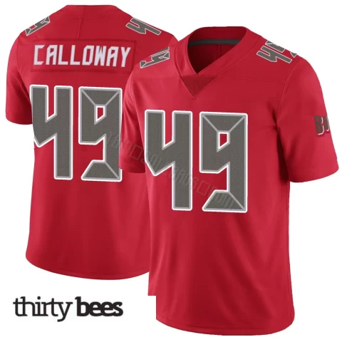 Kadarius Calloway ＃49 Tampa Bay Buccaneers Men's Limited Red Color Rush Jersey