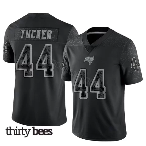 Sean Tucker ＃44 Tampa Bay Buccaneers Youth Limited Black Reflective Jersey