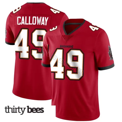 Kadarius Calloway ＃49 Tampa Bay Buccaneers Men's Limited Red Team Color Vapor Untouchable Jersey