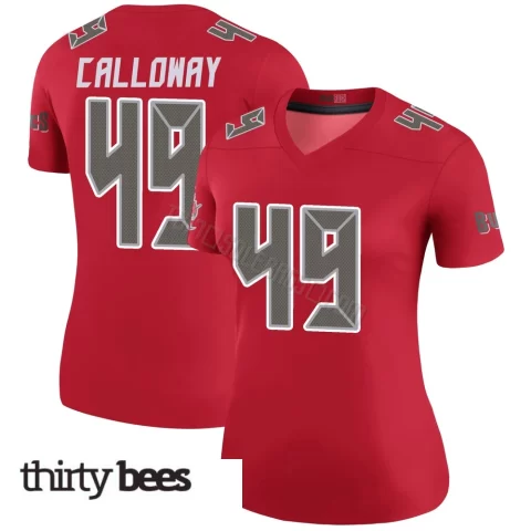 Kadarius Calloway ＃49 Tampa Bay Buccaneers Women's Legend Red Color Rush Jersey