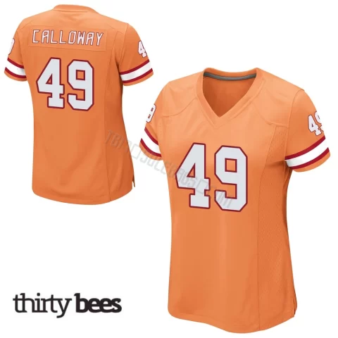 Kadarius Calloway ＃49 Tampa Bay Buccaneers Women's Game Orange Alternate Jersey